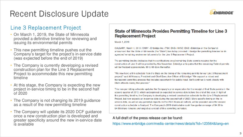 ENB Investment Community Presentation – Enbridge Inc. – slide 2
