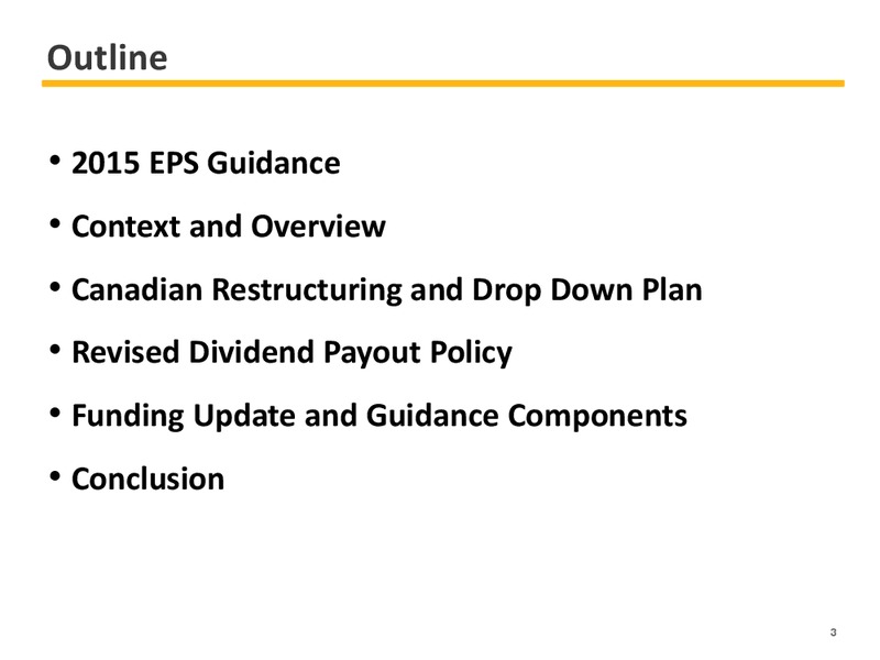 2015 EARNINGS GUIDANCE – Enbridge Inc. – slide 3
