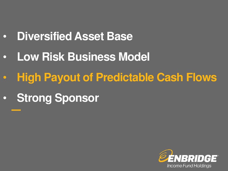 May 2015 Investment Presentation – Enbridge Income Fund Holdings Inc. – slide 27