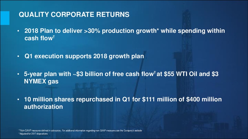 1Q 2018 Earnings Results – Encana Corp – slide 16