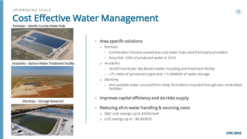 June 2019 Corporate Presentation – Encana Corp – slide 30
