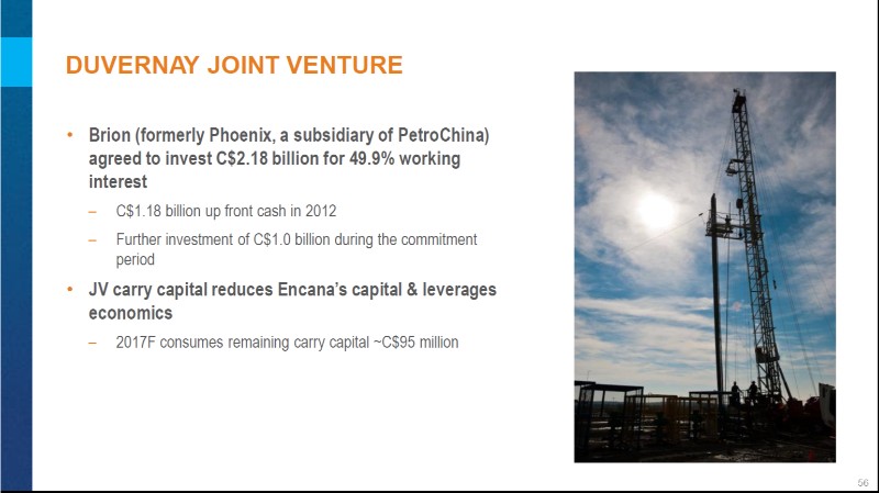 September 2017 Corporate Presentation – Encana Corp – slide 56