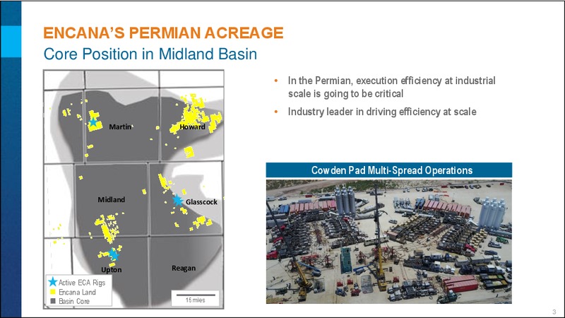 Investor Day - Permian Basin – Encana Corp – slide 3