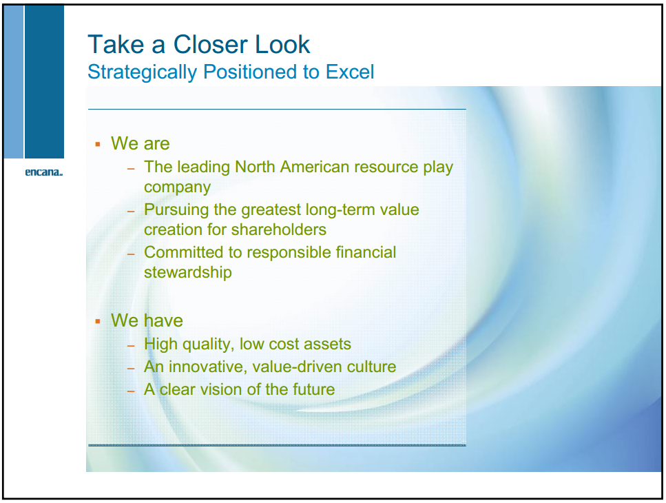 Credit Suisse Energy Summit – Encana Corp – slide 24