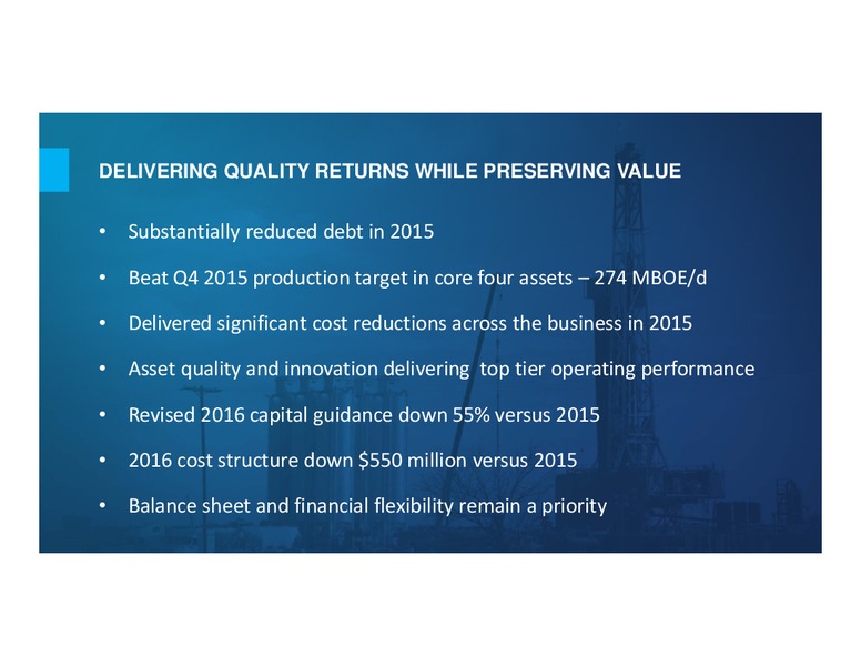 Q4 2015 Results Conference – Encana Corp – slide 2