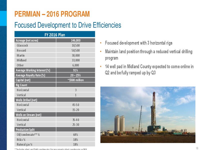 May 2016 Corporate Presentation – Encana Corp – slide 17