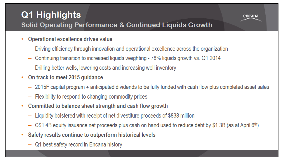 June 2015 Investor Presentation – Encana Corp – slide 31