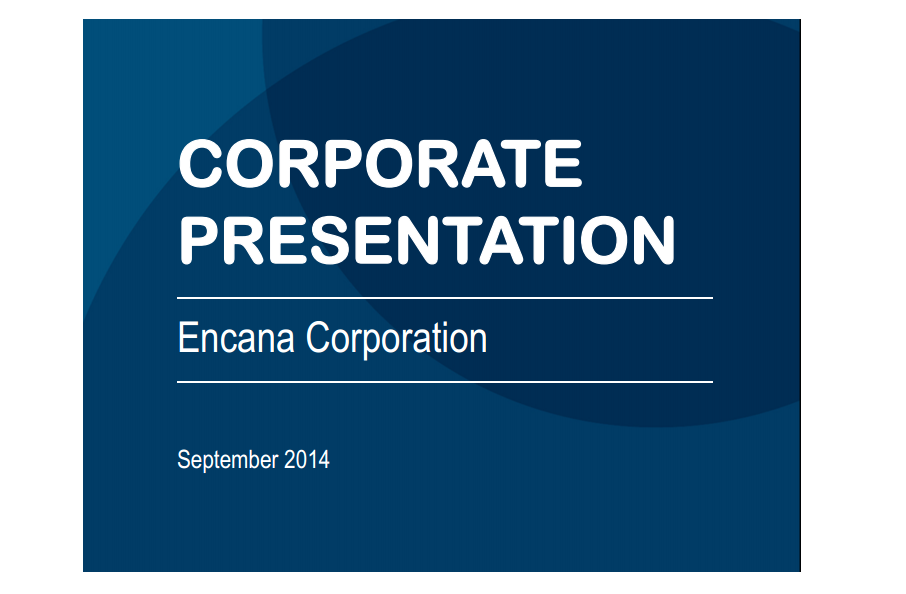 September 2014 Investor Presentation – Encana Corp – slide 1