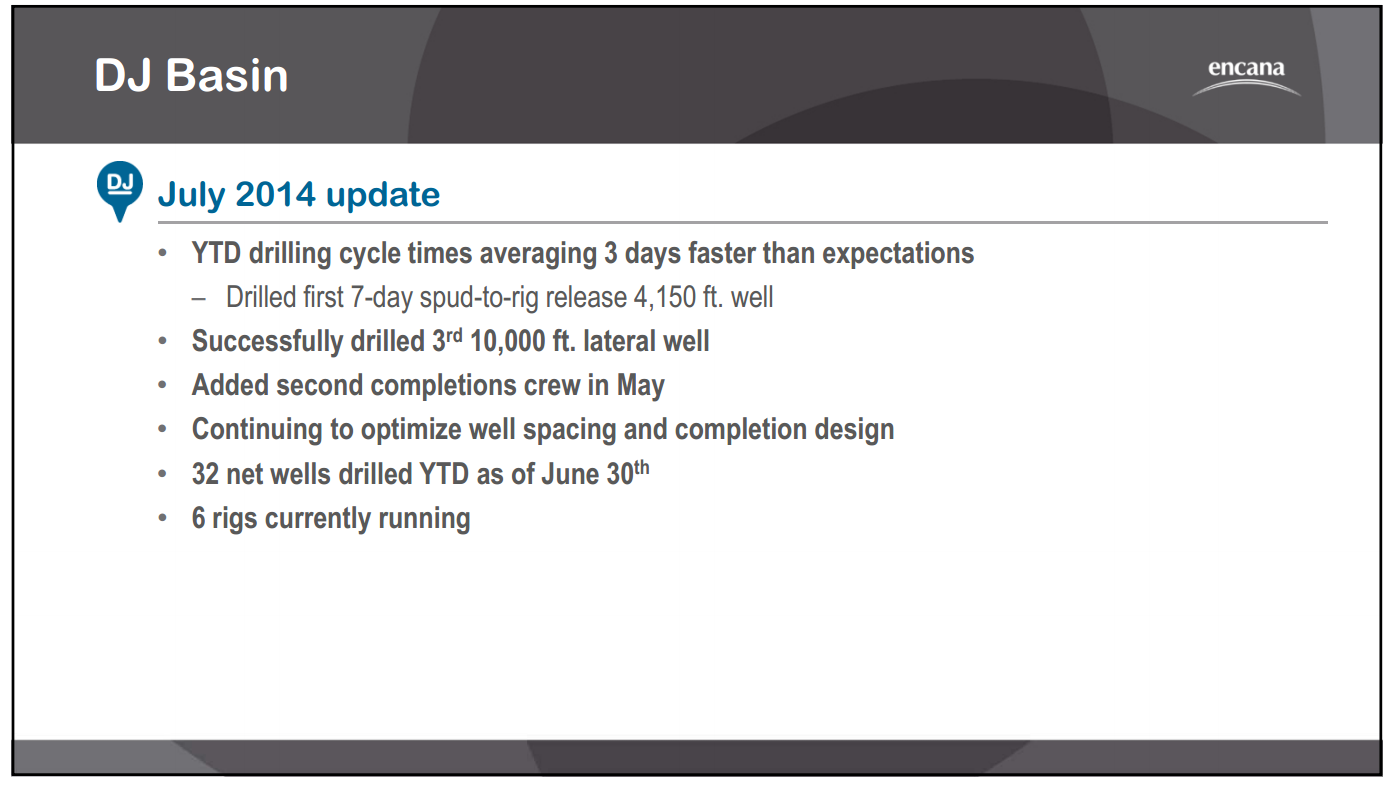 September 2014 Investor Presentation – Encana Corp – slide 14