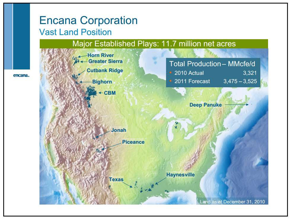 November 2011 Investor Presentation – Encana Corp – slide 4