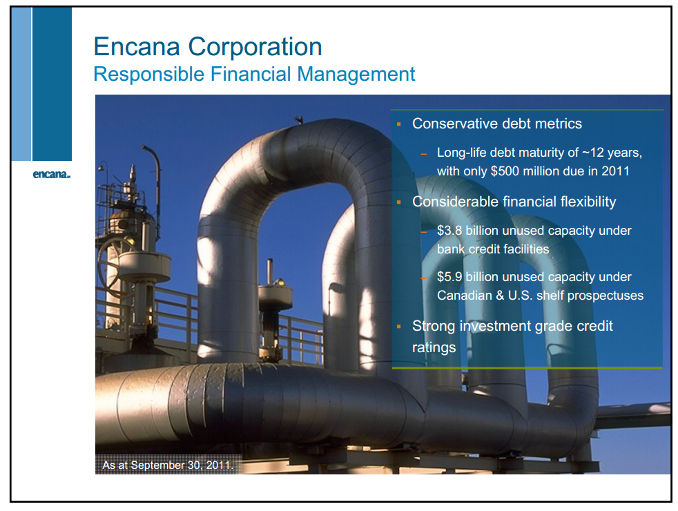 November 2011 Investor Presentation – Encana Corp – slide 31