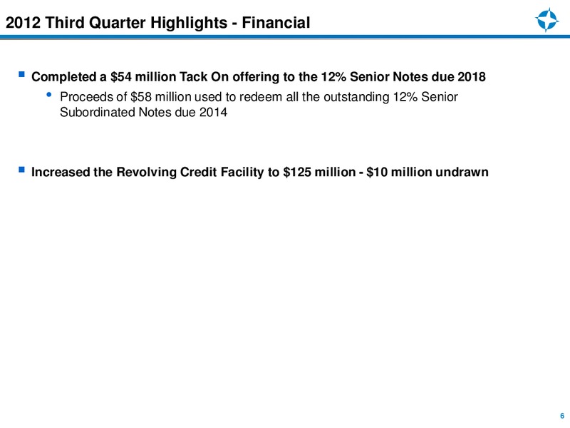 Q3 2012 EARNINGS REVIEW – Endeavour International Corp – slide 6