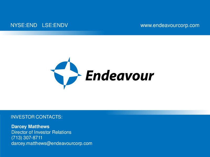 Q3 2012 EARNINGS REVIEW – Endeavour International Corp – slide 13