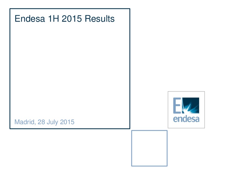 JULY 2015 INVESTOR PRESENTATION – Endesa Generacion Sa – slide 1