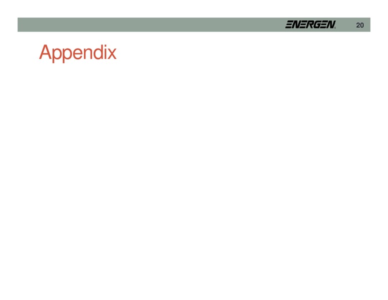 January 2017 Investor Presentation – Energen Corp. – slide 20
