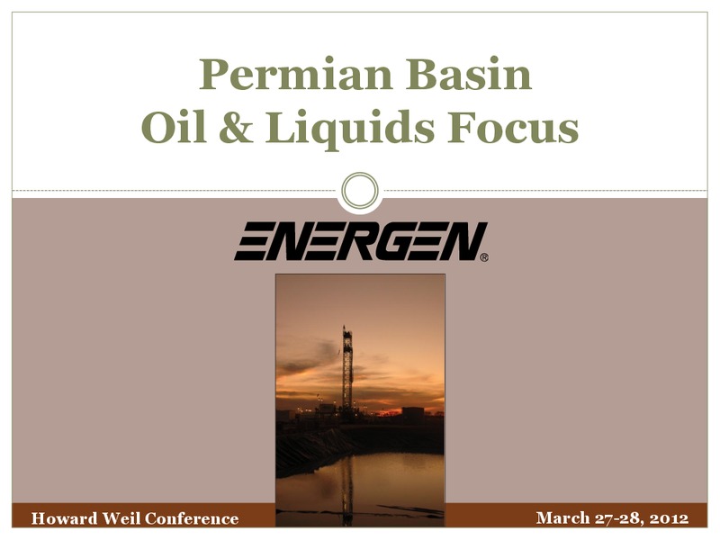 Howard Weil 40th Annual Energy Conference – Energen Corp. – slide 1