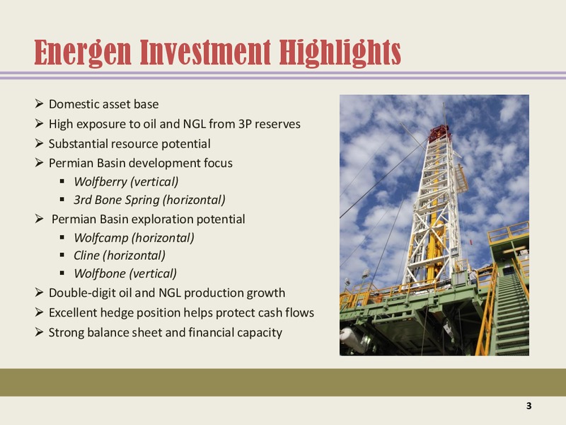SunTrust Play By Play Oil Gas Conference – Energen Corp. – slide 2