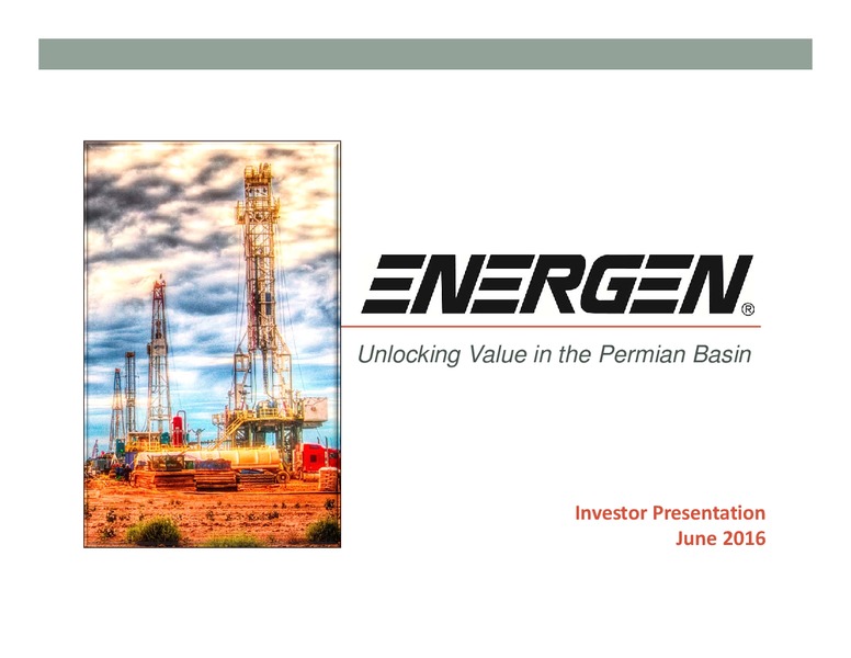San Juan and Delaware Basin Sales – Energen Corp. – slide 1