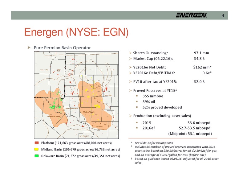 JP Morgan Inaugural Energy Equity Conference – Energen Corp. – slide 4