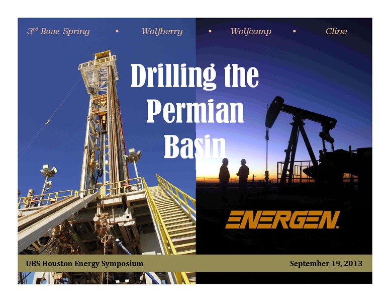 UBS Houston Energy Symposium – Energen Corp. – slide 1