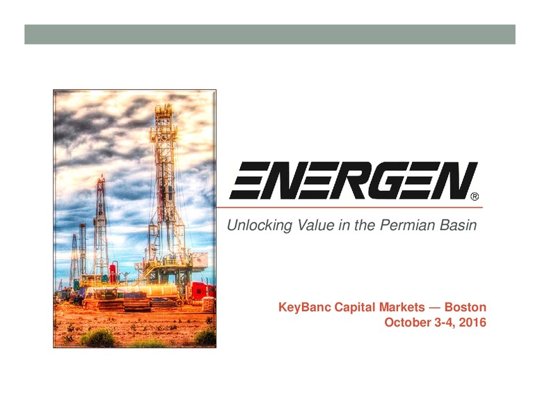 KeyBanc Capital Markets Conference – Energen Corp. – slide 1