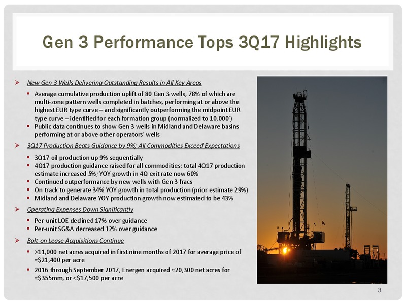 Q3 2017 Presentation – Energen Corp. – slide 2