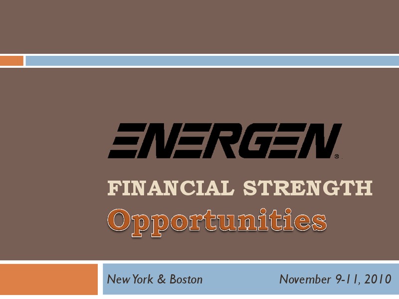 November 2010 Investor Presentation – Energen Corp. – slide 23
