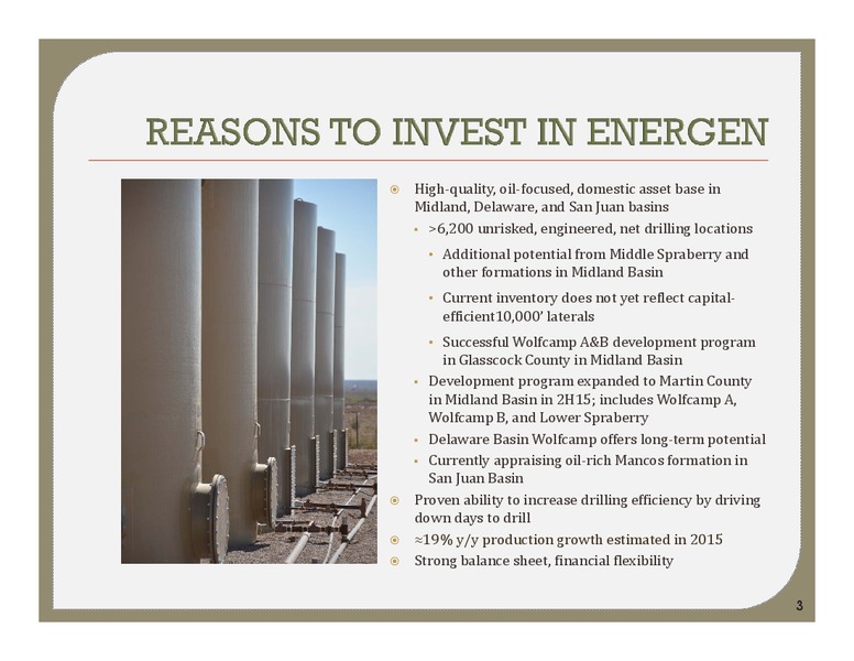 West Coast Scotia Howard Weil – Energen Corp. – slide 2