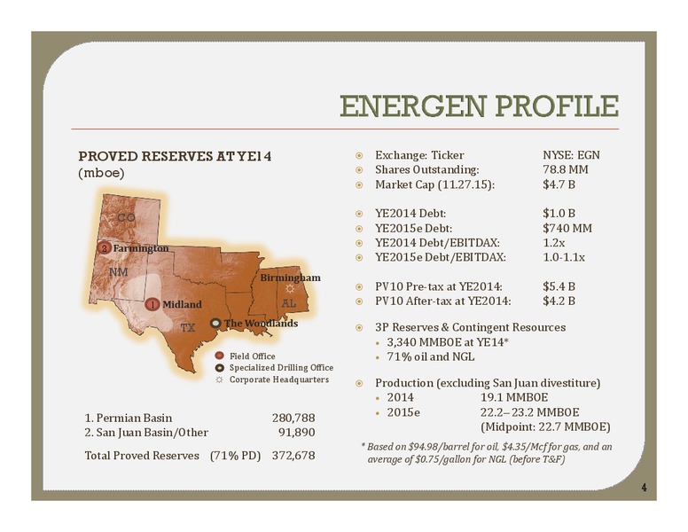 Morgan Stanley Conference – Energen Corp. – slide 3