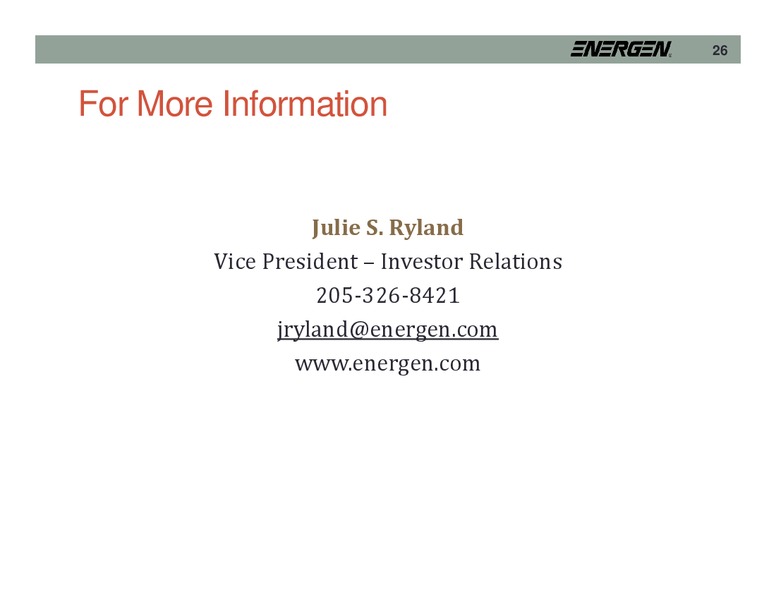 Iberia Bank Conference Presentation – Energen Corp. – slide 25