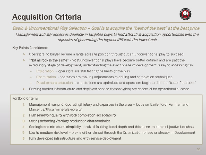 November 2016 Investor Presentation – Energy Hunter Resources – slide 8