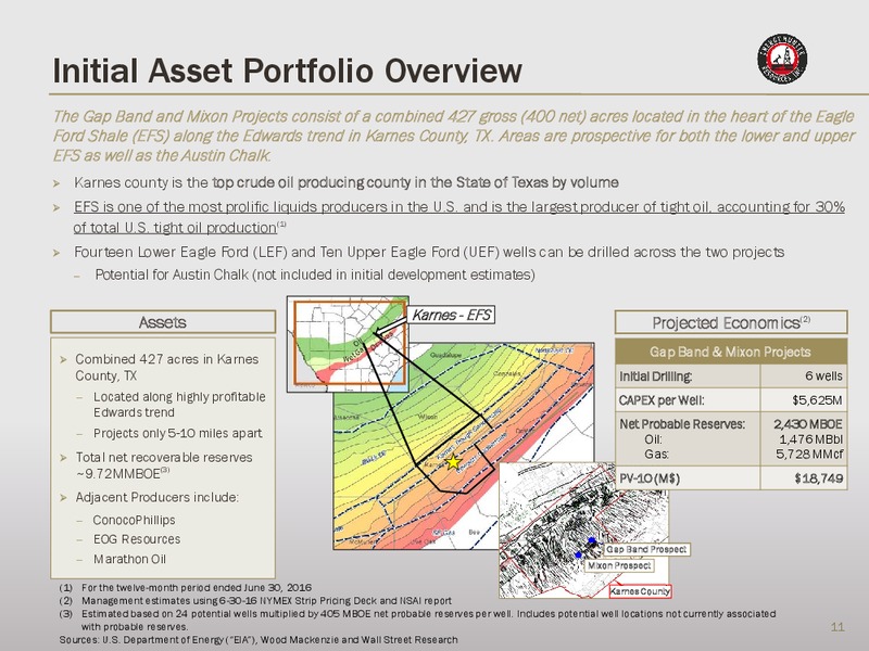 November 2016 Investor Presentation – Energy Hunter Resources – slide 9