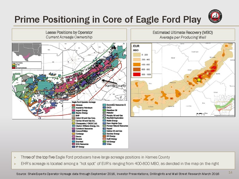 November 2016 Investor Presentation – Energy Hunter Resources – slide 12