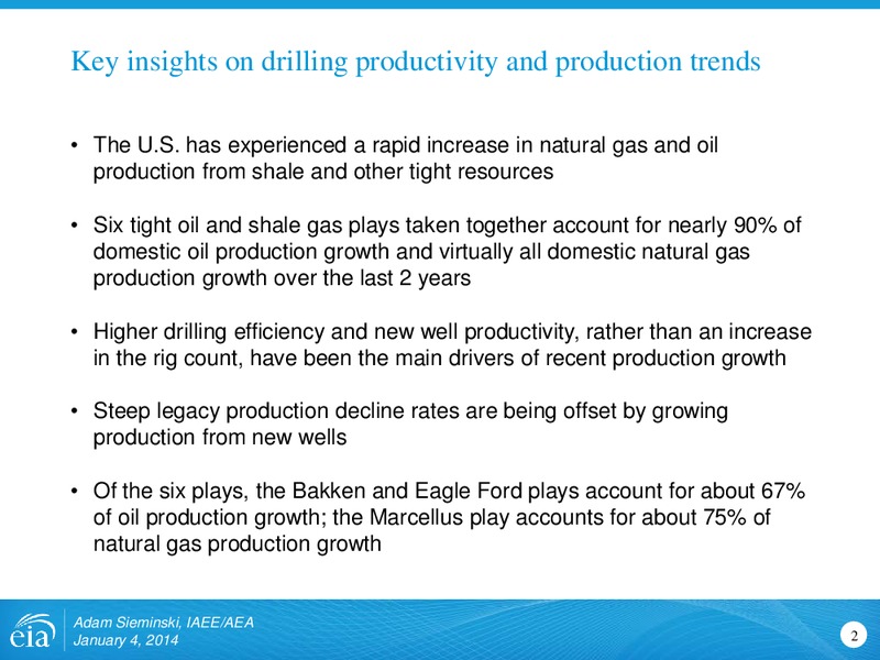 IAEE and AEA Meeting – EIA – slide 2