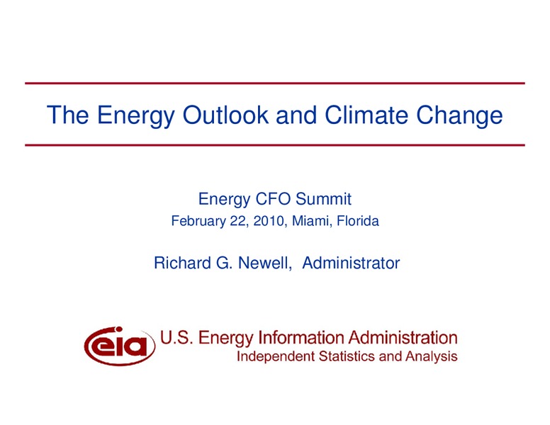 Energy CFO Summit – EIA – slide 1
