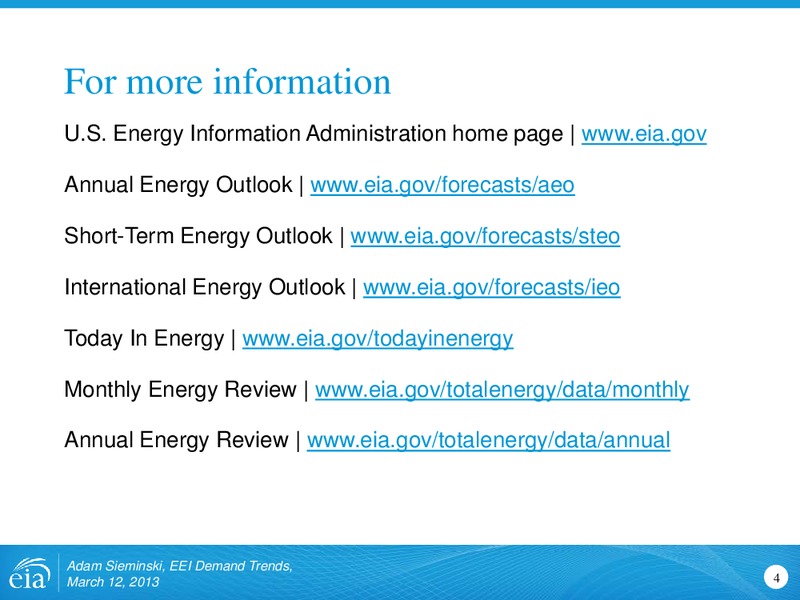 International Utility Conference – EIA – slide 4