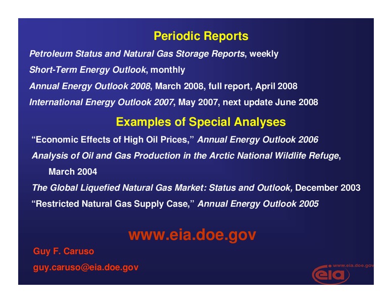 Annual Energy Outlook 2008 – EIA – slide 26