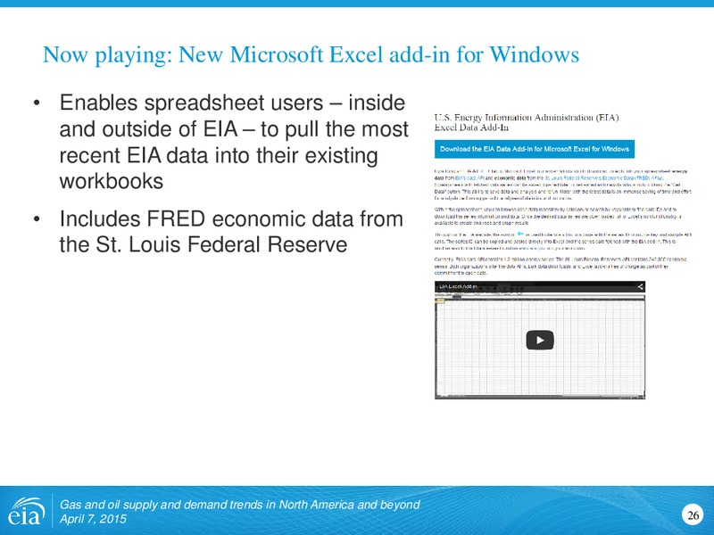 Energy Metro Desk Conference New Risk in Energy II – EIA – slide 26