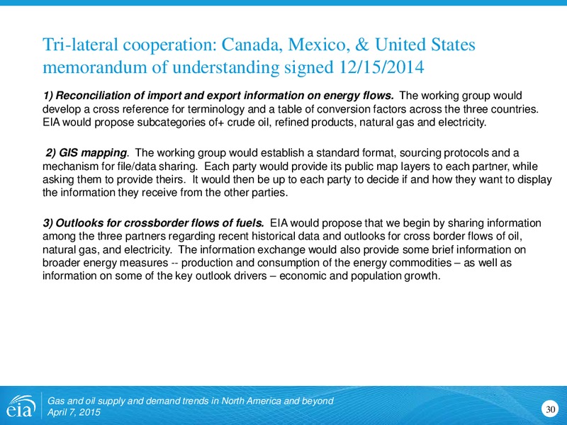 Energy Metro Desk Conference New Risk in Energy II – EIA – slide 30