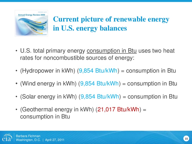 2011 EIA Energy Conference – EIA – slide 18