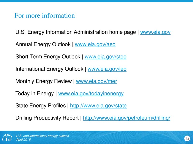 Asia Montana Energy Summit – EIA – slide 33