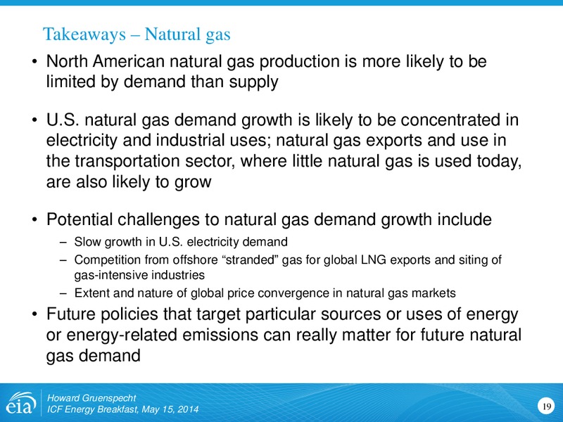 May 2014 Investor Presentation – EIA – slide 19