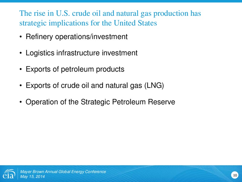 Mayer Brown Annual Global Energy Conference – EIA – slide 10