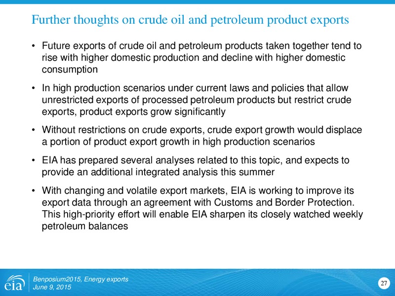 Benposium 2015 – EIA – slide 27