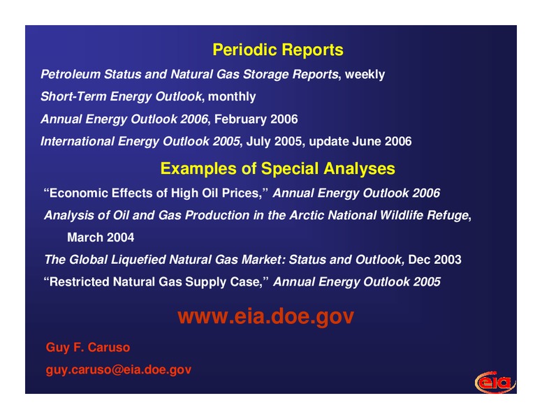 June 2006 Investor Presentation – EIA – slide 27