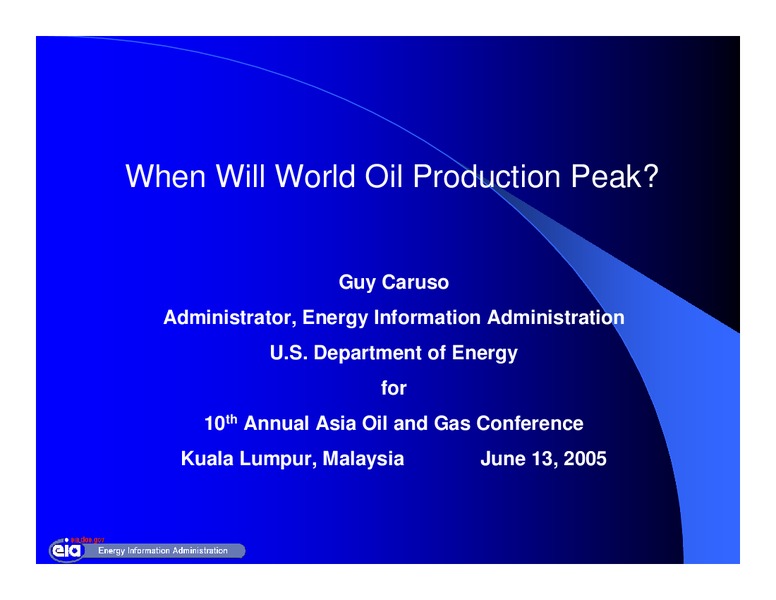 10th Annual Asia Oil and Gas Conference – EIA – slide 1