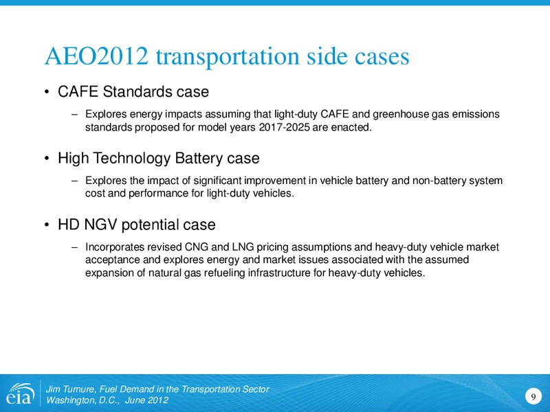 Annual Energy Outlook – EIA – slide 9