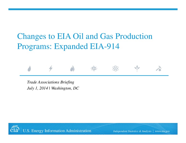 Trade Associations Briefing – EIA – slide 1
