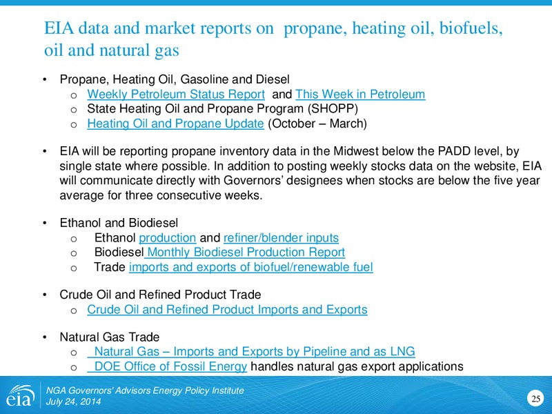 July 2014 Investor Presentation – EIA – slide 25