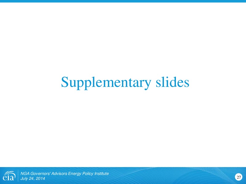 July 2014 Investor Presentation – EIA – slide 27
